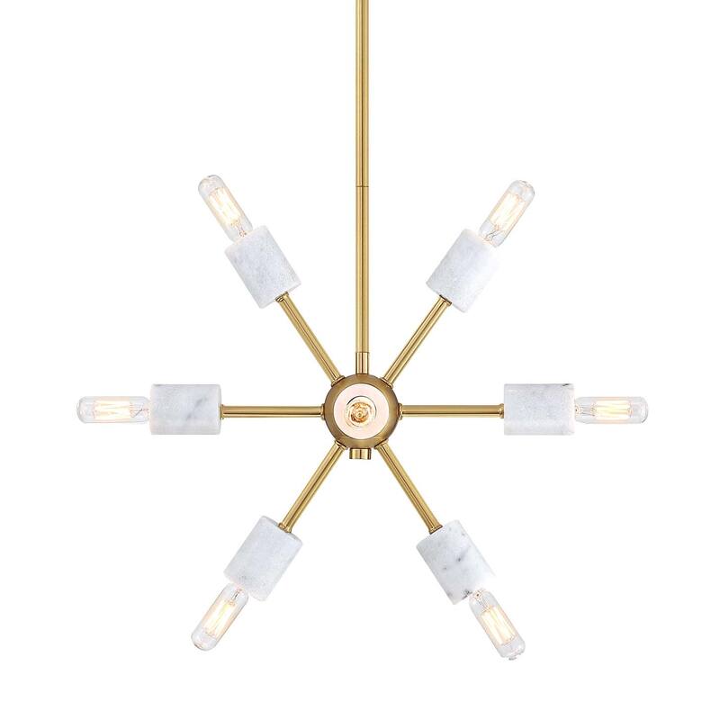 Designers Fountain D304C-15P Star Dust 8 Light 15" Wide Pendant - Brushed Gold