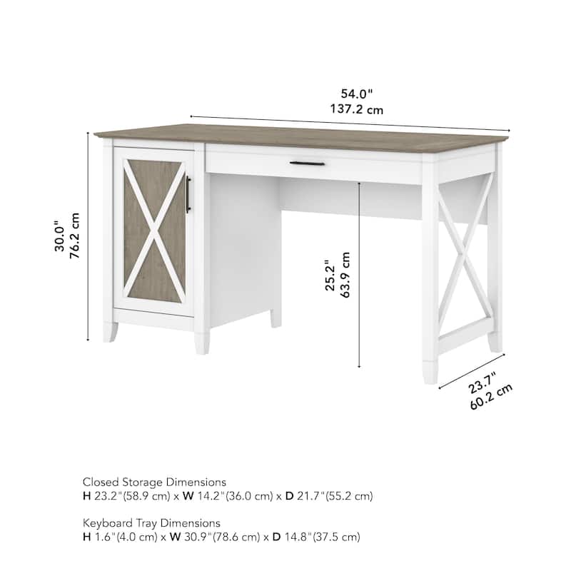 Key West 54W Computer Desk with Storage by Bush Furniture