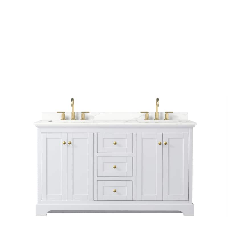 Avery 60-inch Double Vanity, Quartz Top