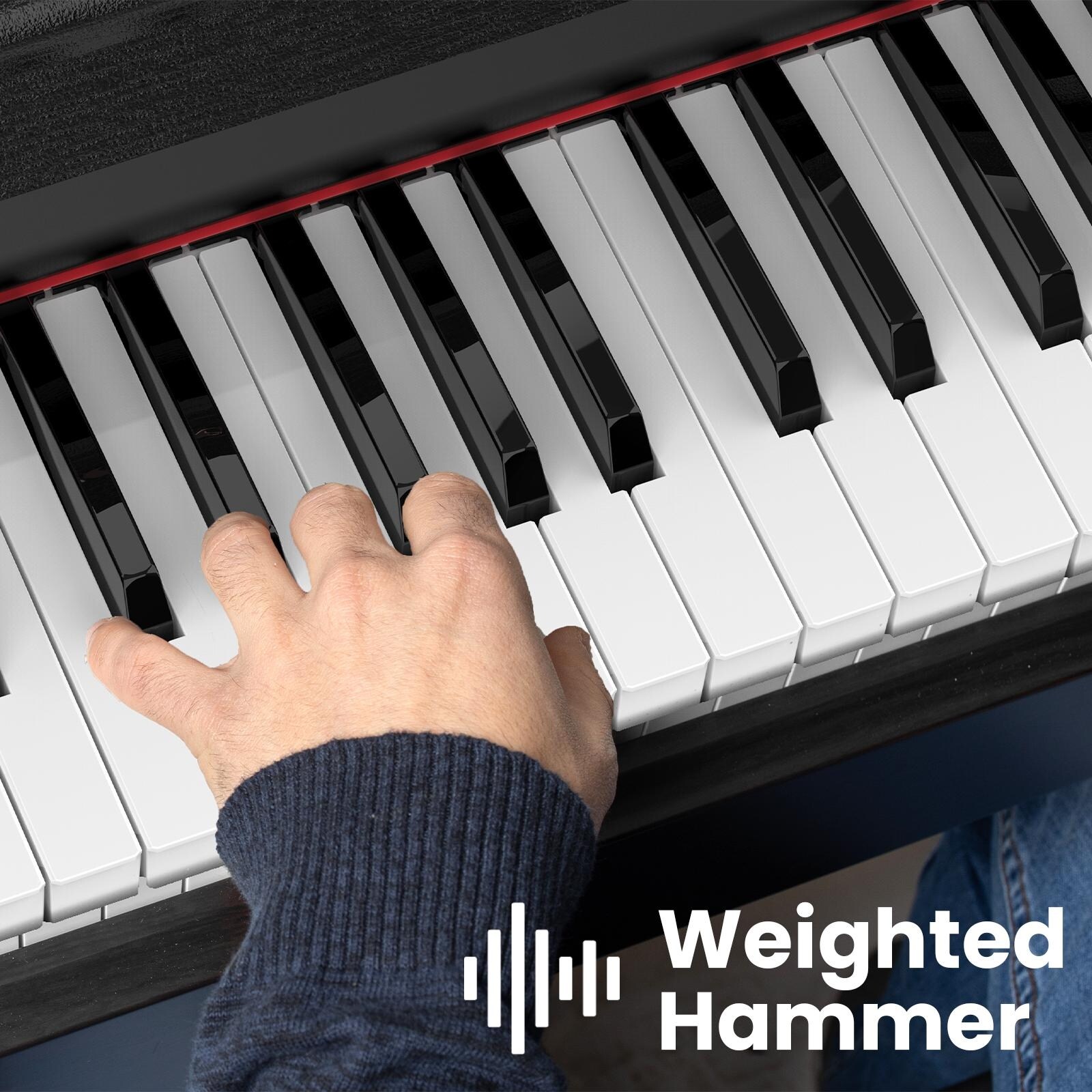88 Key Weighted Hammer Digital Piano Three Pedal Power Supply MIDI On Sale Bed Bath Beyond 42054076
