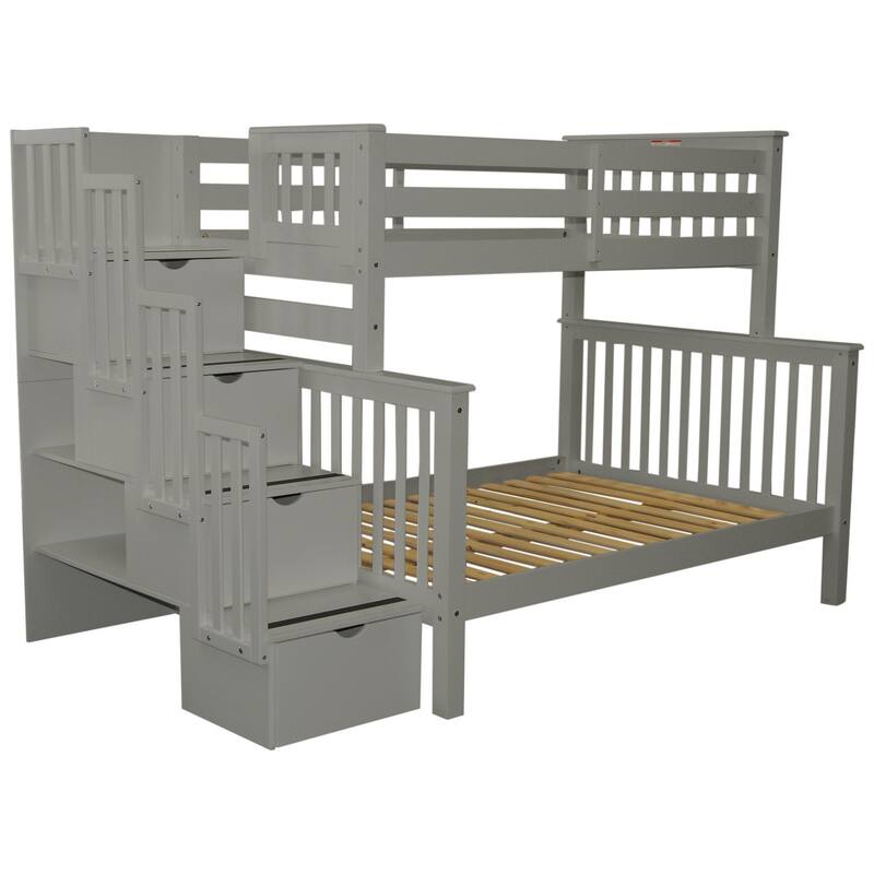 Taylor & Olive Trillium Twin over Full Stairway Bunk Bed