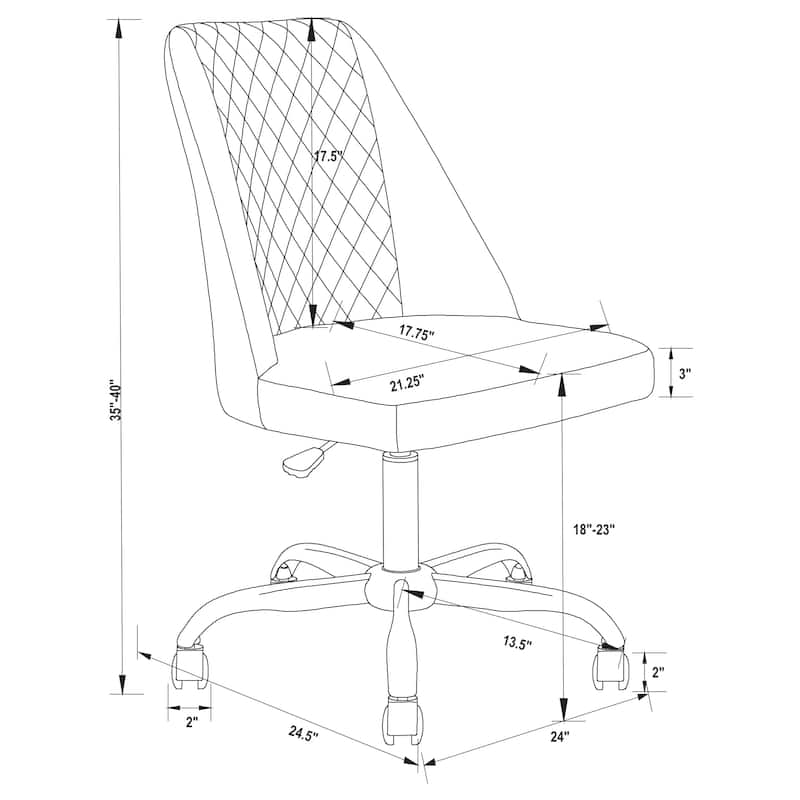 Althea Upholstered Adjustable Home Office Desk Chair