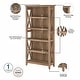 preview thumbnail 15 of 81, Key West 5 Shelf Bookcase by Bush Furniture