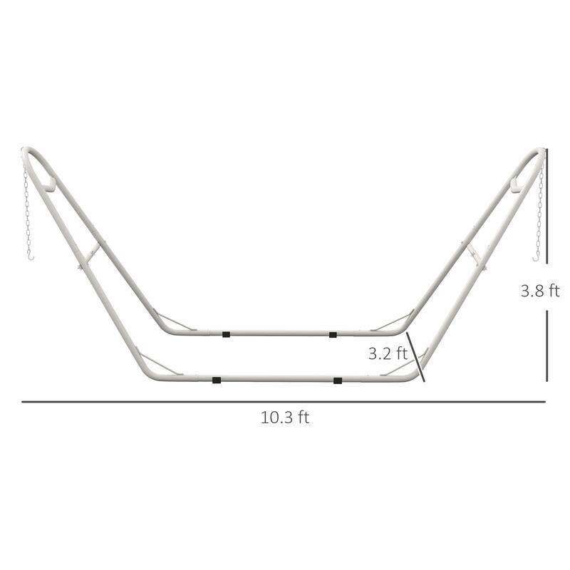 Portable Hammock Stand for 2 Person, Adjustable Steel Frame Hammock Stand for 9-14ft Hammocks