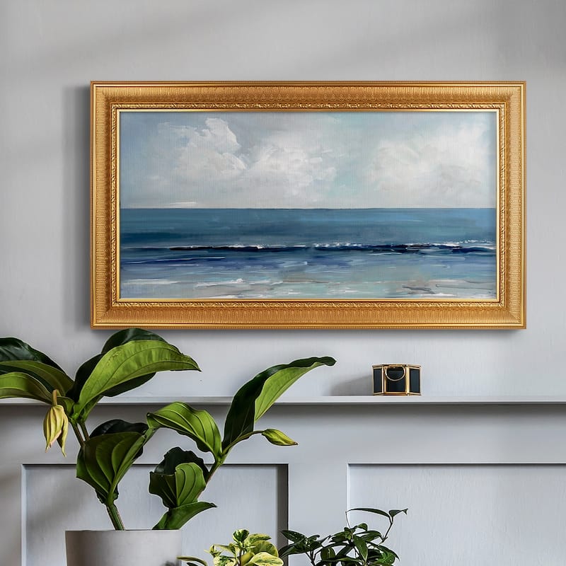 Blue Seas Premium Framed Canvas- Ready to Hang