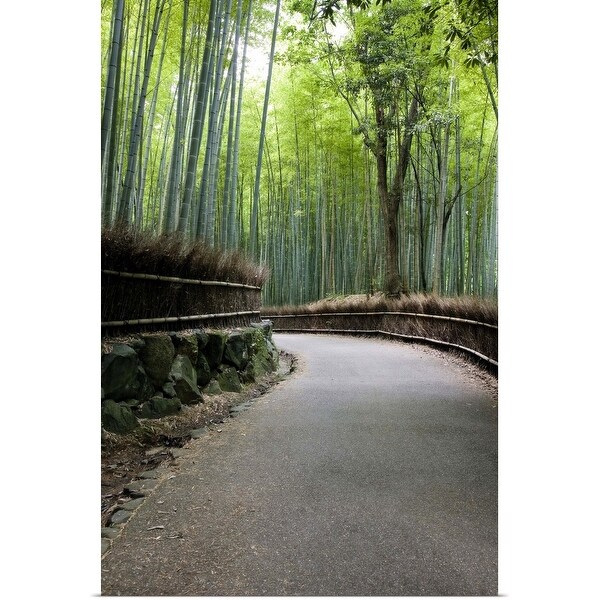 "Bamboo forest in Arashiyama district, Kyoto, Japan" Poster Print