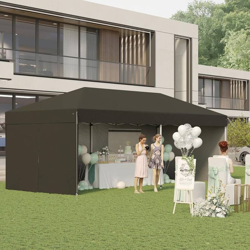 10X20 Pop Up Canopy Tent with 4 Sidewalls for Events, Parties, Camping