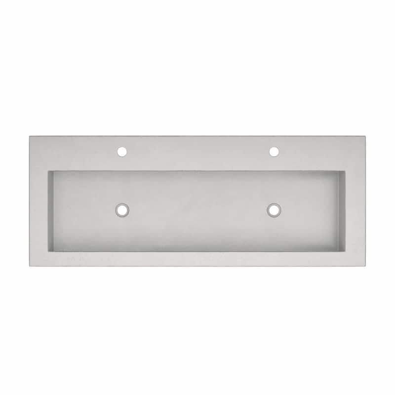 Trough 48-inch NativeStone Drop-in Double Bathroom Sink - 48" x 19" x 5"