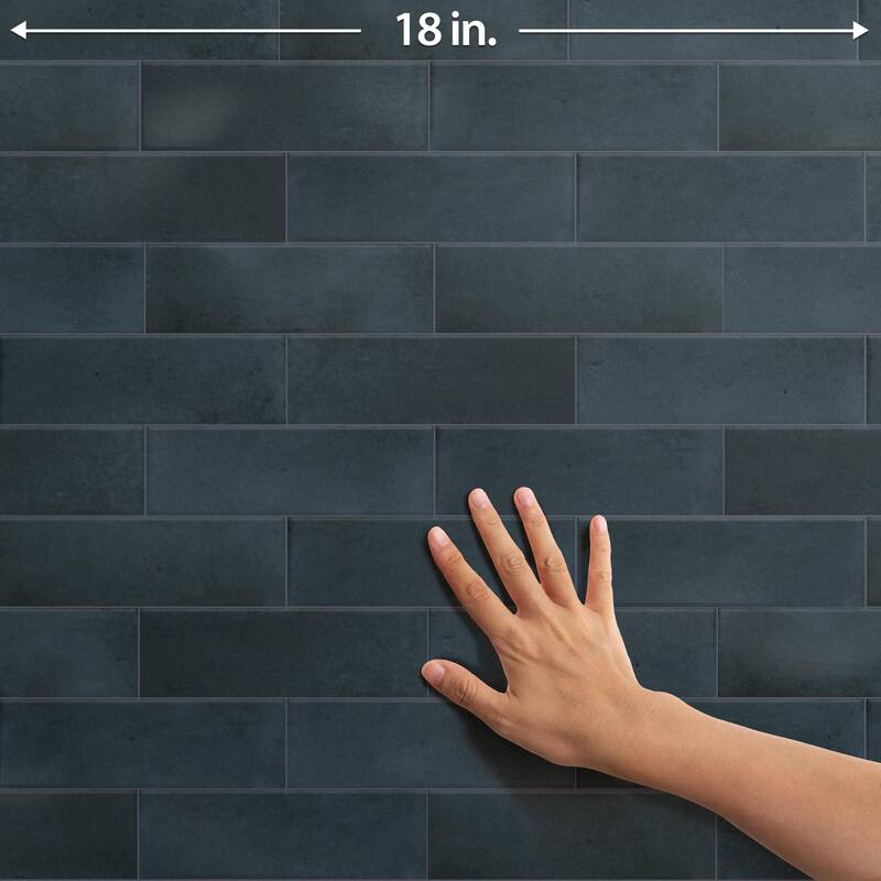 Merola Tile Coco Glossy Blue Night 2" x 5-7/8" Porcelain Wall Tile