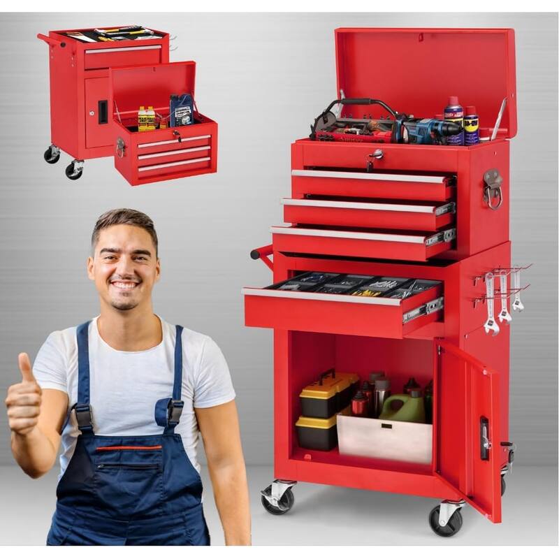 AECOJOY Tool Chests & Cabinets Detachable Metal w/ Wheels