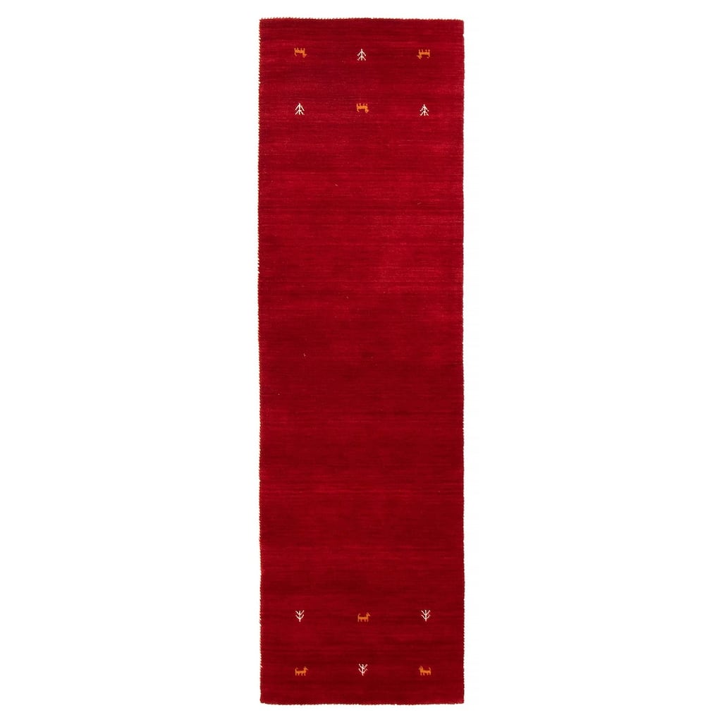 Kashkuli Gabbeh Red Rug 2'7" x 9'10" - 2'7 x 9'10
