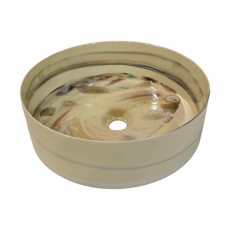 Positano Handmade Murano Glass Bathroom Sink - 16x16x4.5