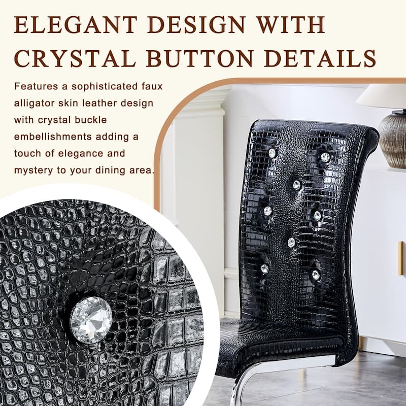 Set of 2 Upholstered Dining Chairs