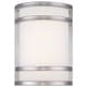 preview thumbnail 1 of 3, The Great Outdoors Bay View Single Light 9-1/2" Height LED Outdoor Brushed Stainless Steel