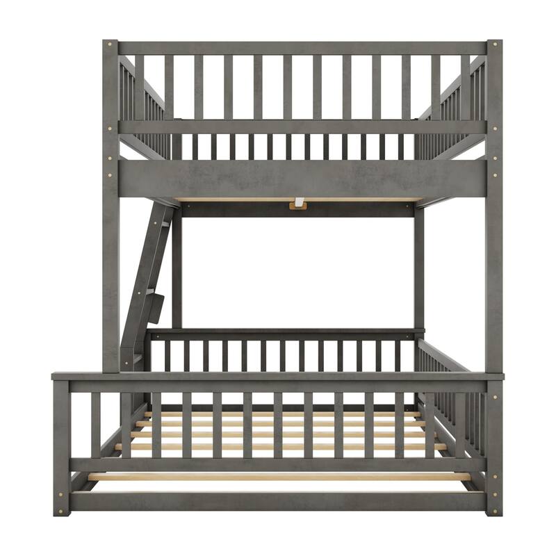 Bunk beds with ladder and guard rails