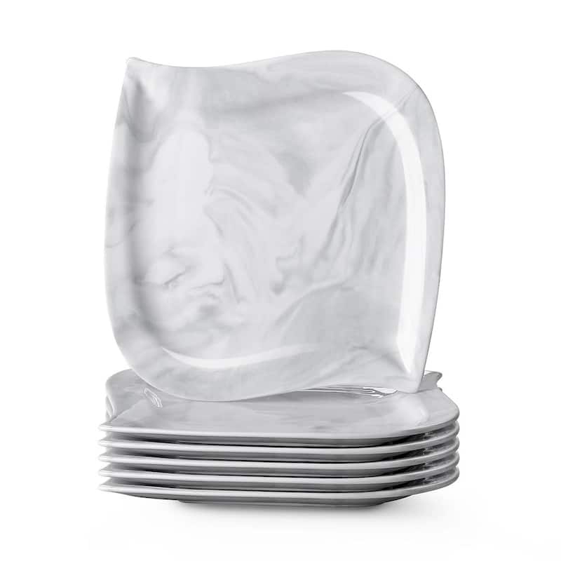 MALACASA Elvira Porcelain 6-Piece Dessert Plate Set
