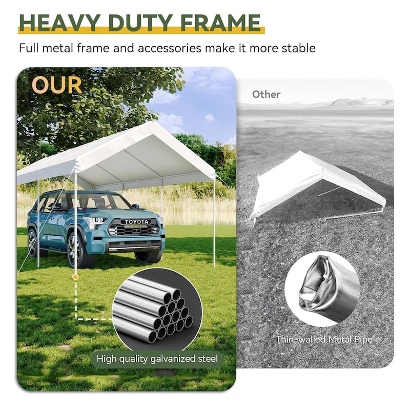 Aoxun 10x20 ft Heavy Duty Carport