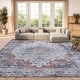 preview thumbnail 4 of 18, SAFAVIEH Tucson Machine Washable Slip Resistant Korneliya Oriental Medallion Rug - Light Grey/Rust - 5' x 8'