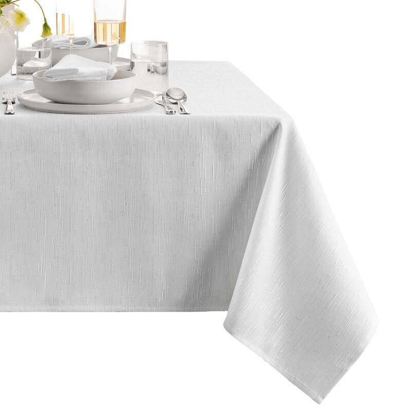 Continental Solid Texture Water and Stain Resistant Tablecloth