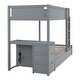preview thumbnail 18 of 16, Twin Over Twin Bunk Bed with Trundle, USB Ports, Storage, and Desk