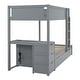 preview thumbnail 26 of 47, Twin-Over-Twin Bunk Bed with Twin size Trundle, Storage and Desk,Multifunctional Bunk Bed With Storage