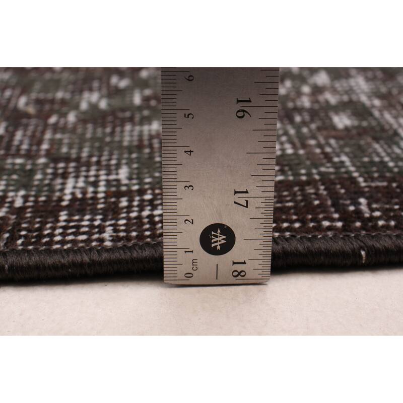 ECARPETGALLERY Hand-knotted Color Transition Black Wool Rug - 2'11 x 9'5