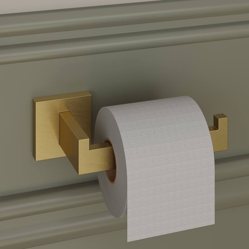 4-Piece Bathroom Hardware Accessories Set, Wall Mount Towel Bar, Toilet Paper Holder, Hand Towel Rack 1 Towel Hooks