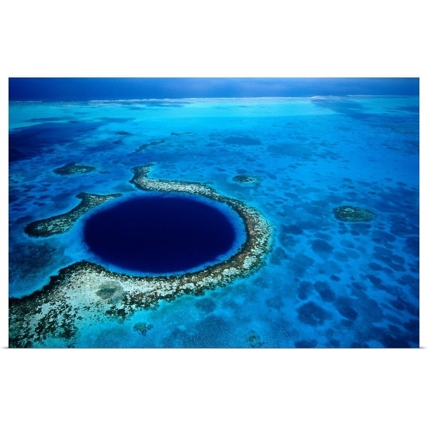 "The 'Blue Hole', a popular diving spot along Lighthouse Reef" Poster Print