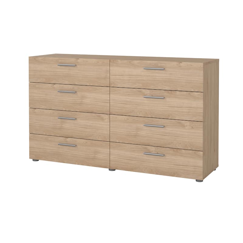 Porch & Den Angus Space-saving 8-Drawer Double Dresser - Jackson Hickory