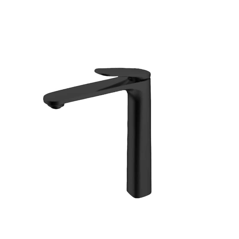 Ruvati Este Single Handle Stacked Vessel Bathroom Faucet in Matte Black - RVF5136MB - 7'6" x 9'6"