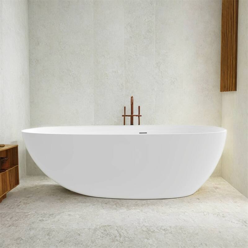71 inch Artificial Stone Solid Surface Freestanding Bathroom Bathtub