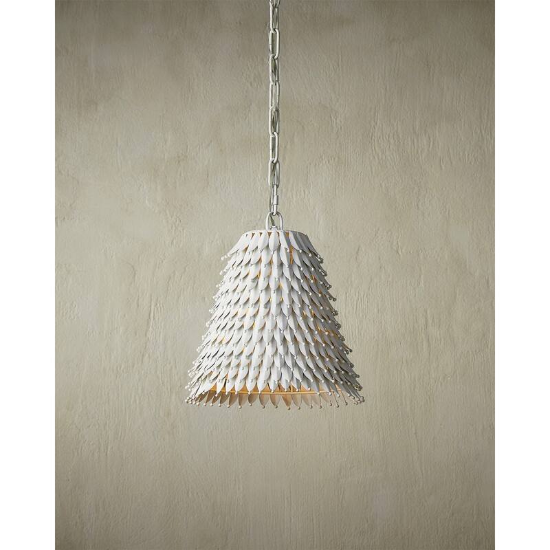 Currey & Company Overlay Small Pendant - 13"h x 12.5"dia