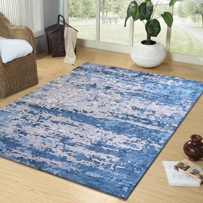 Juana Blue Silver Handwoven Rug