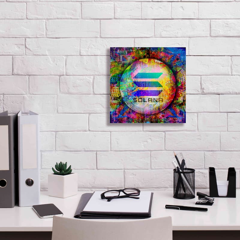 Epic Graffiti 'SOL Solana Crypto,' Canvas Wall Art