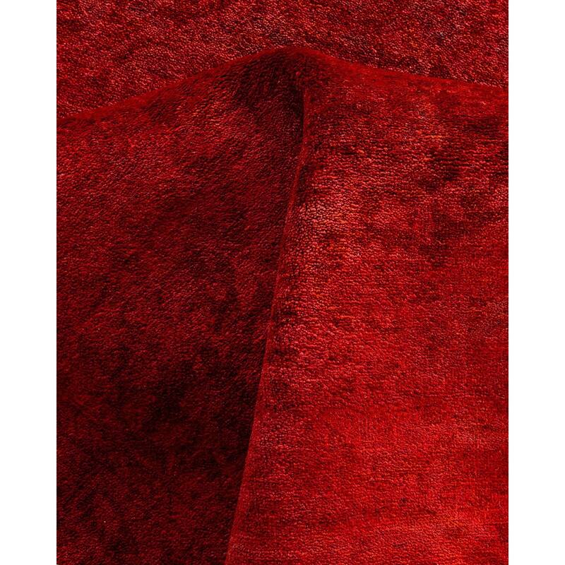 Contemporary Overdyed Wool Hand Knotted Runner - 2' 7" x 15' 9"