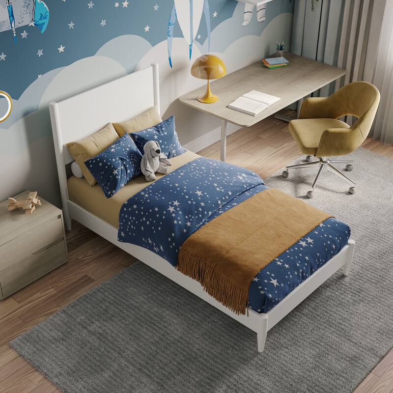 Pasadena Solid Wood Low Profile Platform Bed