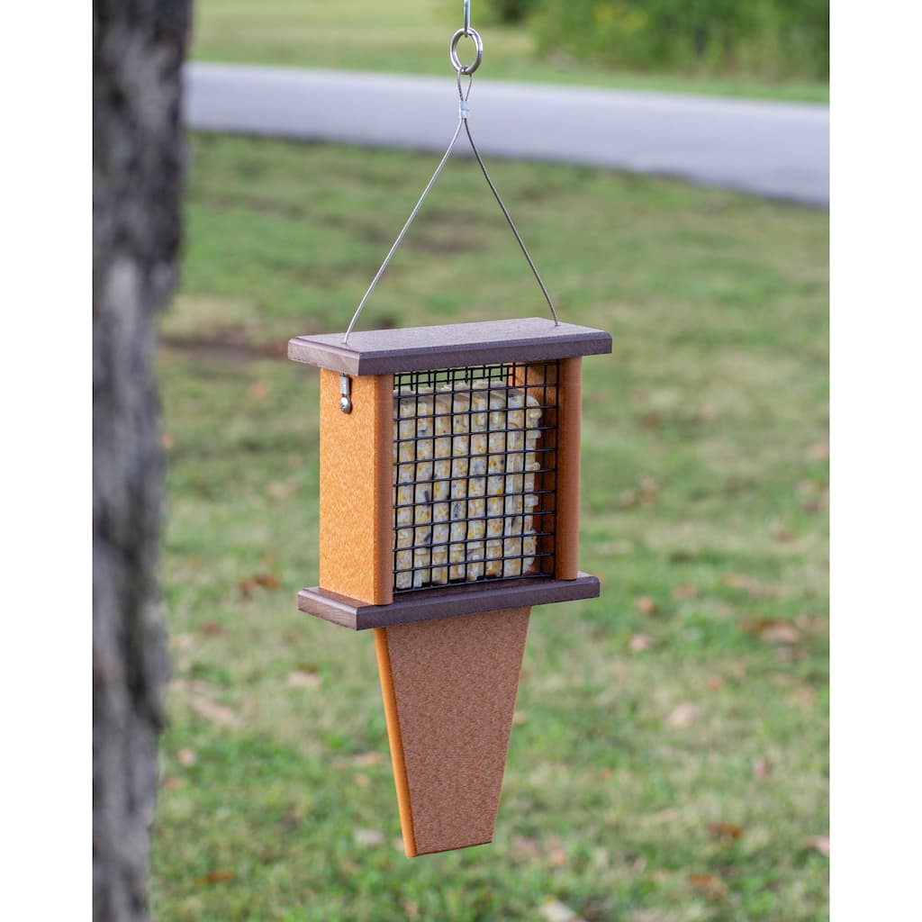 OUTDOOR LEISURE PRODUCTS Model GM7TBC Tail Prop Suet Bird Feeder Made with High Density Poly Resin