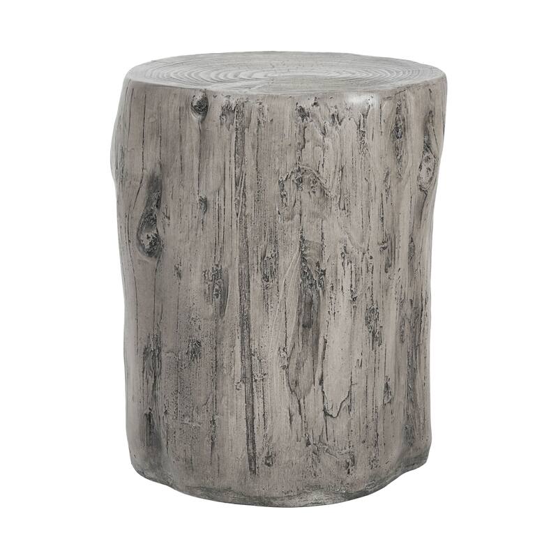 Christopher Knight Home - Terra Rustic Tree-Stump MGO Side Table in Gray Wood Grain - 14.57"W x 13.58"D x 16.93" H