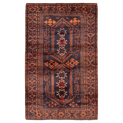 Teimani Navy Rug 3'9" x 6'4" - 3'9 x 6'4