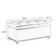 preview thumbnail 3 of 53, Adeco 35" Storage Ottoman Tufted Faux-Leather Lifted Top Bench