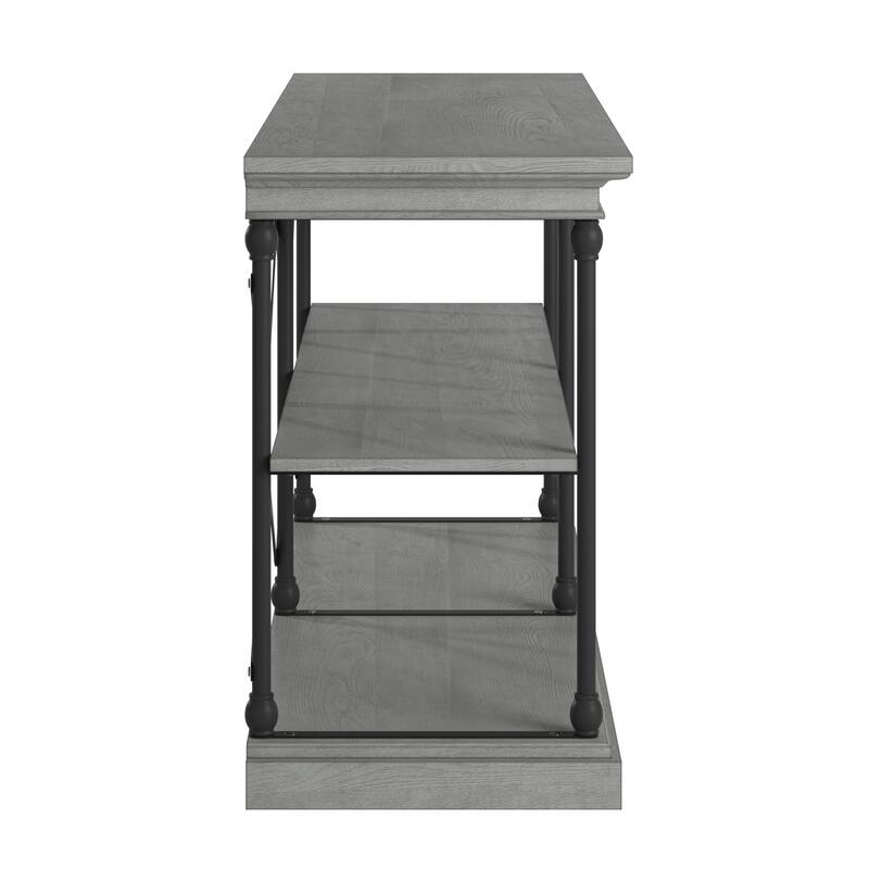 Barnstone Cornice Iron and Wood Entryway Console Table by iNSPIRE Q Artisan