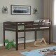 preview thumbnail 26 of 31, Costway Twin Low Loft Bunk Junior Bed Bedroom Wooden Guard Rail Ladder