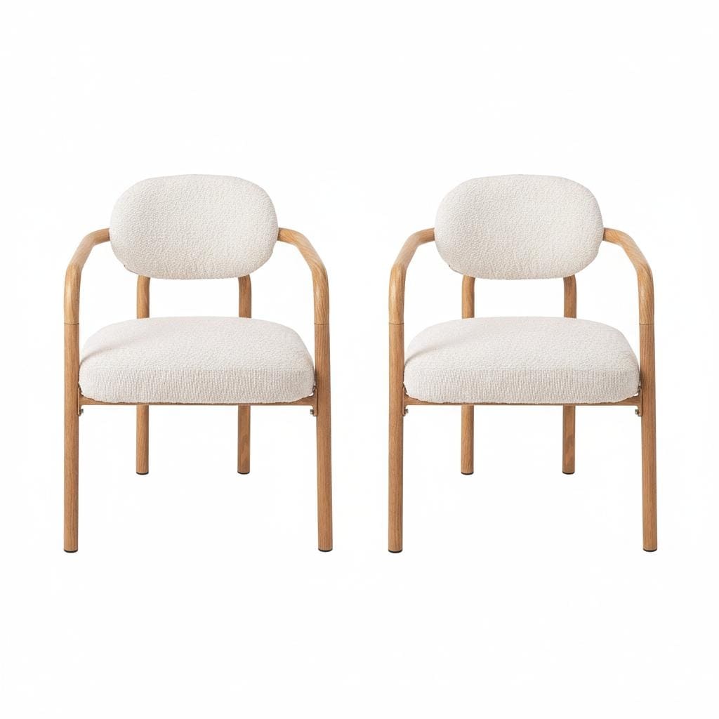 Christopher Knight Home - Maplehaven Modern Upholstered Metal Dining Chair with Maple Grain Finish