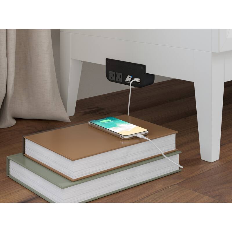 Santa Fe Murphy Bed Chest with Mattress and Built-in Charger