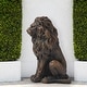 preview thumbnail 44 of 55, Glitzhome MGO Majestic Sitting Guardian Lion Statues Porch Sculpture Outdoor Indoor Set of 2