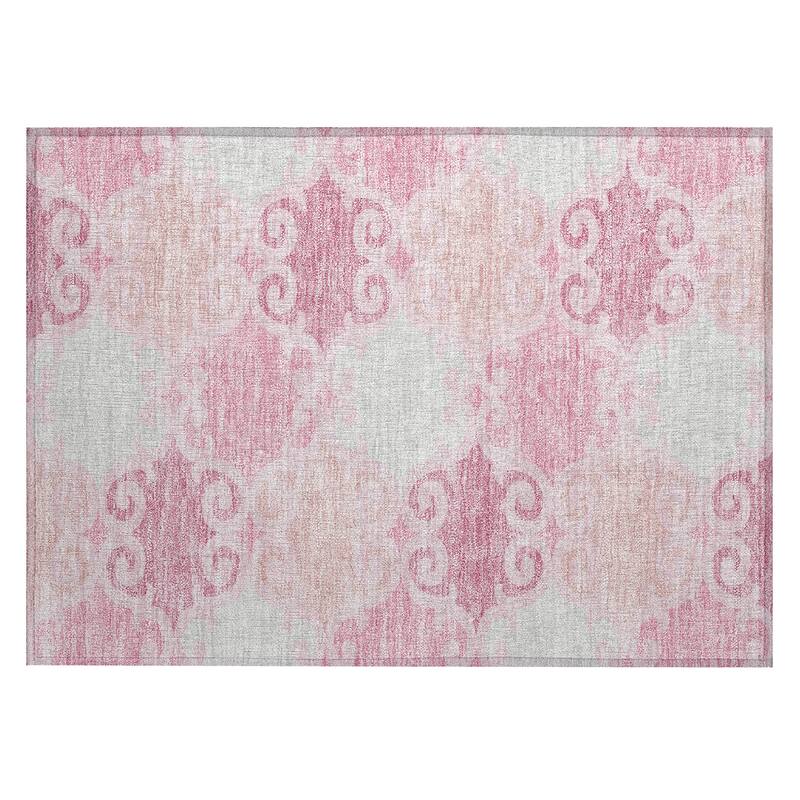 Machine Washable Indoor/ Outdoor Chantille Scroll Rug
