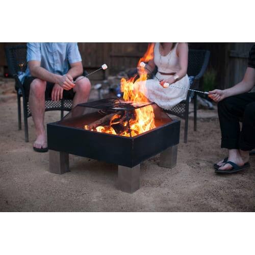 Shop Fire Sense 60454 Hotspot Square Fire Pit Free Shipping