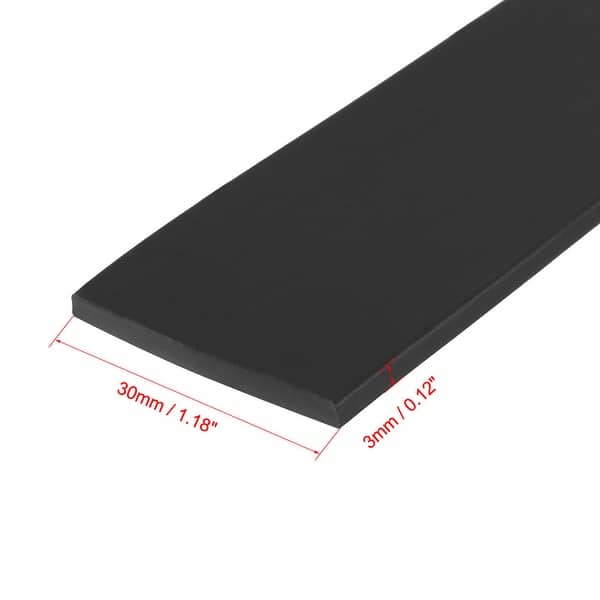 Solid Rectangle Rubber Seal Strip 5mm Wide 3mm Thick, 5 Meters Long