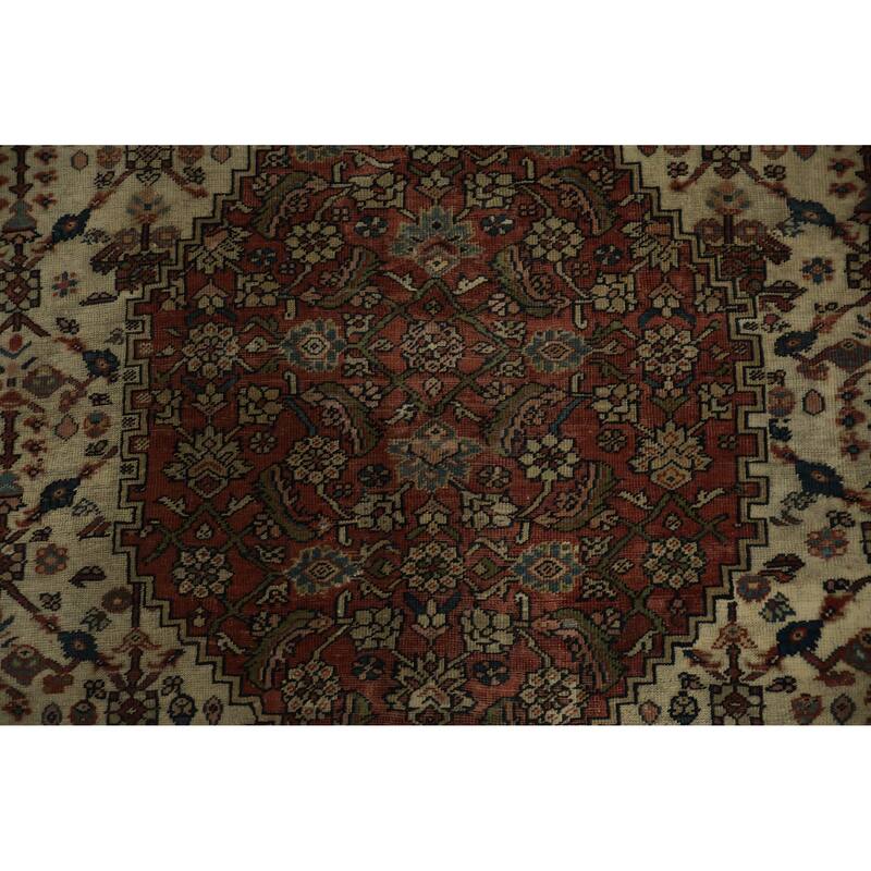 Hand Knotted Oriental 100% Wool Carpet Traditional Medallion Beige & Ivories Sultanabad Area Rug - 11' 9'' X 8' 4''
