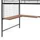 preview thumbnail 4 of 7, Full Size Metal Loft Bed with Desk and Metal Grid, Stylish Metal Frame Bed with Lateral Storage Ladder and Wardrobe Black